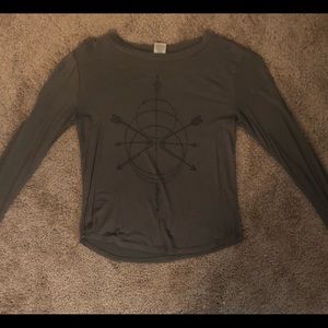 Hunter green graphic long sleeve
